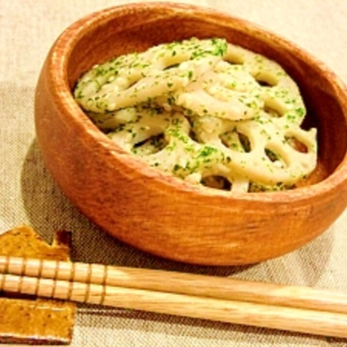 簡単にあと1品♫れんこんのごま青のり炒め